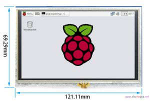 树莓派5英寸触摸显示屏尺寸图 